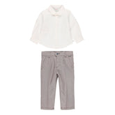 Conjunto pantalon lino y camisa lino m/l de bebe niño